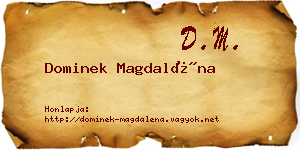 Dominek Magdaléna névjegykártya